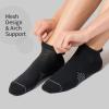 imageFITRELL 6 Pack Womens Ankle Running Socks Cushioned Low Cut Tab Athletic SocksBlack