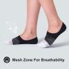 imageFITRELL 8 Pack Womens No Show Socks Size 69911 Nonslip Boat socksBlack8
