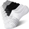 imageFITRELL 8 Pack Womens No Show Socks Size 69911 Nonslip Boat socksWhite2black3grey3