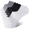 imageFITRELL 8 Pack Womens No Show Socks Size 69911 Nonslip Boat socksWhite2black3grey3