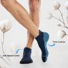 imageFITRELL Mens 6 Pack Ankle Running Socks Low Cut Cushioned Athletic Sports Socks 799121215Navy Black