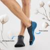 imageFITRELL Mens 6 Pack Ankle Running Socks Low Cut Cushioned Athletic Sports Socks 799121215New Black