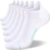 imageFITRELL Mens 6 Pack Ankle Running Socks Low Cut Cushioned Athletic Sports Socks 799121215White Aqua