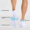 imageFITRELL Mens 6 Pack Ankle Running Socks Low Cut Cushioned Athletic Sports Socks 799121215White Aqua