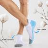 imageFITRELL Mens 6 Pack Ankle Running Socks Low Cut Cushioned Athletic Sports Socks 799121215White Sky