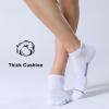 imageFITRELL Mens 6 Pack Ankle Running Socks Low Cut Cushioned Athletic Sports Socks 799121215Whiteblue