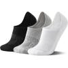 imageFITRELL No Show Socks Womens Cotton Cushioned Athletic Ankle Low Cut Invisible Non Slip Socks 58 Pairs3 Pairs Classicblackwhitegrey