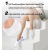imageFITRELL No Show Socks Womens Cotton Cushioned Athletic Ankle Low Cut Invisible Non Slip Socks 58 Pairs8 Pairs Ankle  Low Blackwhitedark Greygrey