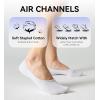 imageFITRELL No Show Socks Womens Cotton Cushioned Athletic Ankle Low Cut Invisible Non Slip Socks 58 Pairs8 Pairs Ankle  Low Blackwhitedark Greygrey