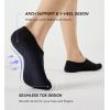 imageFITRELL No Show Socks Womens Cotton Cushioned Athletic Ankle Low Cut Invisible Non Slip Socks 58 Pairs8 Pairs Black