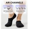 imageFITRELL No Show Socks Womens Cotton Cushioned Athletic Ankle Low Cut Invisible Non Slip Socks 58 Pairs8 Pairs Black
