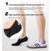 imageFITRELL No Show Socks Womens Cotton Cushioned Athletic Ankle Low Cut Invisible Non Slip Socks 58 Pairs8 Pairs Black