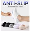 imageFITRELL No Show Socks Womens Cotton Cushioned Athletic Ankle Low Cut Invisible Non Slip Socks 58 Pairs8 Pairs Mulicolor  Tan