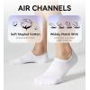 imageFITRELL No Show Socks Womens Cotton Cushioned Athletic Ankle Low Cut Invisible Non Slip Socks 58 Pairs8 Pairs White