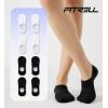 imageFITRELL No Show Socks Womens Cotton Cushioned Athletic Ankle Low Cut Invisible Non Slip Socks 58 PairsBasic Black4white4