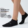 imageFitrell 6 Pack Womens Ankle Running Socks Low Cut Athletic Socks With Tab Black Medium