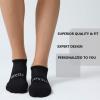 imageFitrell 6 Pack Womens Ankle Running Socks Low Cut Athletic Socks With Tab Black Medium