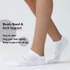 imageFitrell 6 Pack Womens Ankle Running Socks Low Cut Athletic Socks With Tab White Medium