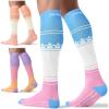 imageFITRELL 3 Pairs Compression Socks for Women and Men 2030mmHgCirculation Support SocksBliss Cream
