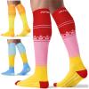 imageFITRELL 3 Pairs Compression Socks for Women and Men 2030mmHgCirculation Support SocksPopsicle