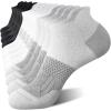 imageFITRELL 56 Pairs Ankle Running Socks for Women Athletic Cushioned Low Cut Tab Sports Socks6 Pairs WhiteBlackGrey