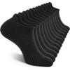 imageFITRELL 6 Pack Mens Athletic Running Ankle Socks Low Cut Cushioned Wicking AntiBlister Breathable Sport SocksBlack