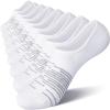 imageFITRELL 8 Pack Womens No Show Socks Size 69911 Nonslip Boat socksWhite8