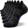 imageFITRELL Mens 6 Pack Ankle Running Socks Low Cut Cushioned Athletic Sports Socks 799121215Blackblue