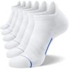 imageFITRELL Mens 6 Pack Ankle Running Socks Low Cut Cushioned Athletic Sports Socks 799121215Whiteblue