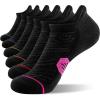imageFitrell 6 Pack Womens Ankle Running Socks Low Cut Athletic Socks With Tab White Medium