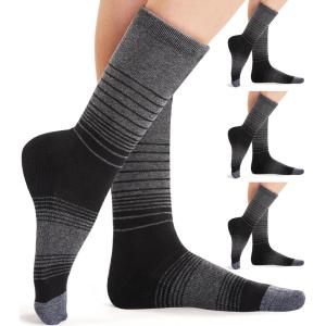 imageFITRELL 4 Pack Womens Merino Wool Hiking Socks Wicking Cushioned Warm Thermal Walking Boot Crew Socks Woollen SocksBlack4