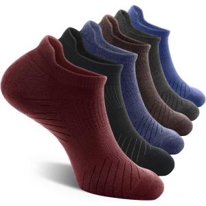 imageFITRELL 6 Pack Mens Athletic Running Ankle Socks Low Cut Cushioned Wicking AntiBlister Breathable Sport SocksMulticolored
