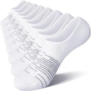 imageFITRELL 8 Pack Womens No Show Socks Size 69911 Nonslip Boat socksWhite8