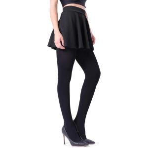 imageFITRELL Opaque Tights For Women Fashion Control Top Pantyhose 13 Pairs