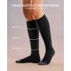 imageFITRELL 4 Pairs Compression Socks for Women amp Men 1520mmHg Circulation Support for Athletic Travel Daily WearBlack4wide Calf