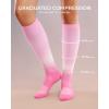 imageFITRELL 4 Pairs Compression Socks for Women amp Men 1520mmHg Circulation Support for Athletic Travel Daily WearBlueorangepinkpurple