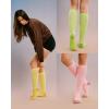 imageFITRELL 4 Pairs Compression Socks for Women amp Men 1520mmHg Circulation Support for Athletic Travel Daily WearGreenpinkyellowblue