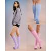 imageFITRELL 4 Pairs Compression Socks for Women amp Men 1520mmHg Circulation Support for Athletic Travel Daily WearPinkbluepurplewhite