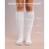 imageFITRELL 4 Pairs Compression Socks for Women amp Men 1520mmHg Circulation Support for Athletic Travel Daily WearPinkbluepurplewhite