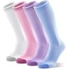 imageFITRELL 4 Pairs Compression Socks for Women amp Men 1520mmHg Circulation Support for Athletic Travel Daily WearPinkbluepurplewhite