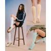 imageFITRELL 4 Pairs Compression Socks for Women amp Men 1520mmHg Circulation Support for Athletic Travel Daily WearPinklight Blueyellowwhite