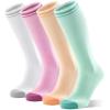 imageFITRELL 4 Pairs Compression Socks for Women amp Men 1520mmHg Circulation Support for Athletic Travel Daily WearPinklight Blueyellowwhite