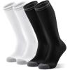 imageFITRELL 4 Pairs Compression Socks for Women amp Men 1520mmHg Circulation Support for Athletic Travel Daily WearWhite2black2