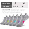 imageFITRELL 6 Pack Womens Ankle Running Socks Cushioned Low Cut Tab Athletic Socks