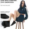 imageFITRELL Ankle Compression Socks for Women amp Men  56 Pairs Cushioned Arch Support Running Socks Plantar Fasciitis ReliefBlack 6 Pairs