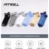 imageFITRELL Ankle Compression Socks for Women amp Men  56 Pairs Cushioned Arch Support Running Socks Plantar Fasciitis ReliefEarth Tones 6 Pairs