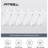 imageFITRELL Ankle Compression Socks for Women amp Men  56 Pairs Cushioned Arch Support Running Socks Plantar Fasciitis ReliefWhite 6 Pairs