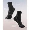 imageFITRELL Womens Crew Socks Ankle Athletic Cushioned Running Casual Socks for Women and Men 56 Pairs5 Pairs All Black