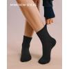 imageFITRELL Womens Crew Socks Ankle Athletic Cushioned Running Casual Socks for Women and Men 56 Pairs5 Pairs All Black