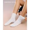 imageFITRELL Womens Crew Socks Ankle Athletic Cushioned Running Casual Socks for Women and Men 56 Pairs5 Pairs All White